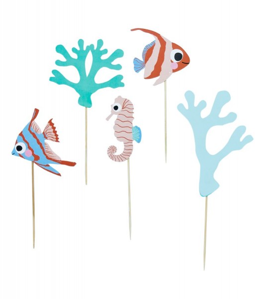 Cake-Topper-Set "Unter dem Meer" - 5-teilig