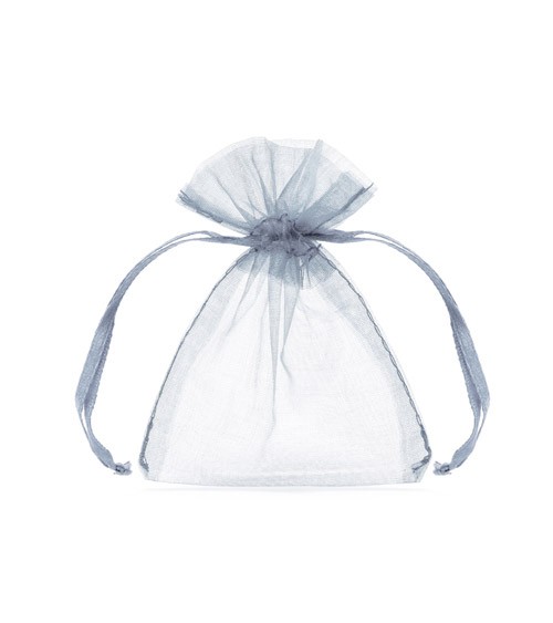 Organza-Beutel - silber - 10 Stück