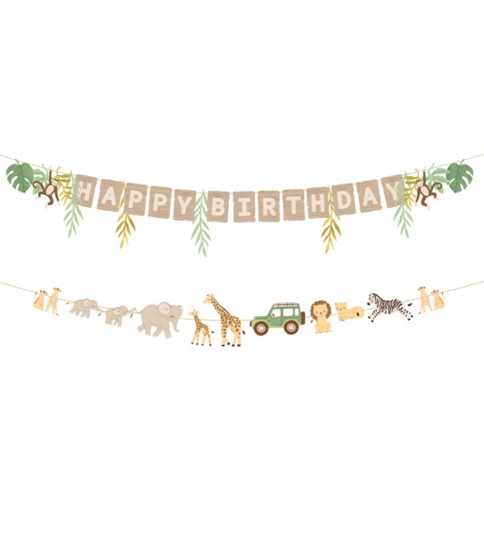 Girlanden-Set "Safari" - 180 cm - 2-teilig