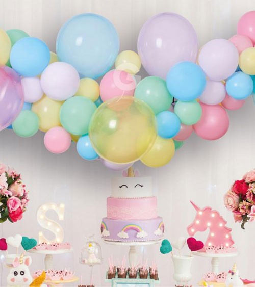 Ballongirlande "Pastell Dream" - 65-teilig