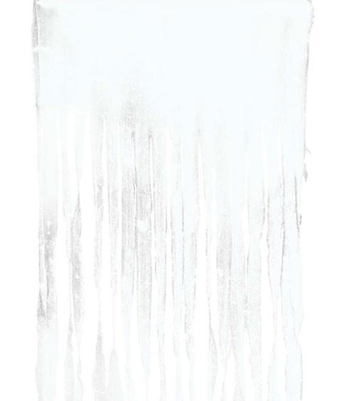 Fransen Stoffvorhang - weiß - 1 x 2 m