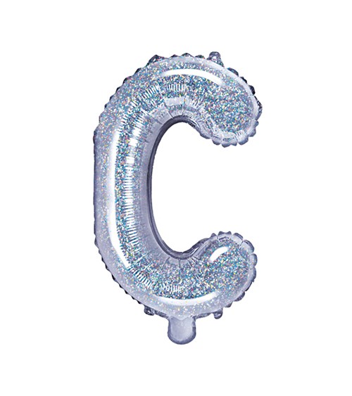 Folienballon Buchstabe "C" - holographic - 35 cm