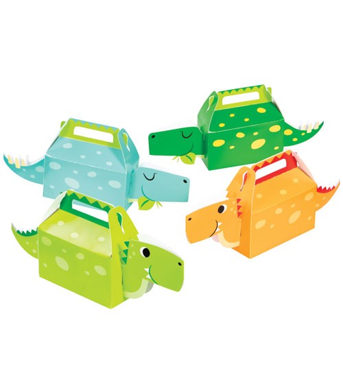 Süßigkeitenboxen-Set "Lustige Dinos" - Farbmix Grün - 4-teilig