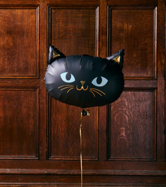 Shape-Folienballon "Halloween-Katze" - 45 cm
