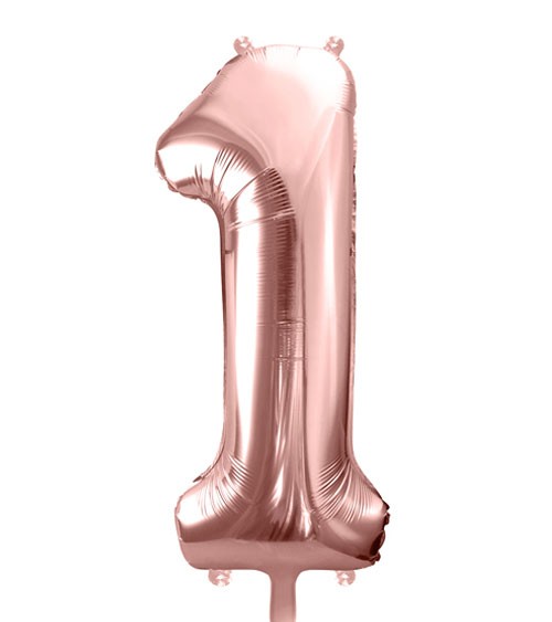 SuperShape Folienballon "1" - rosegold