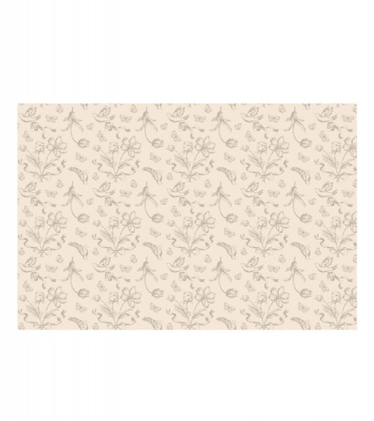 Tischdecke aus Polycotton "Vintage Flowers" - 180 x 120 cm