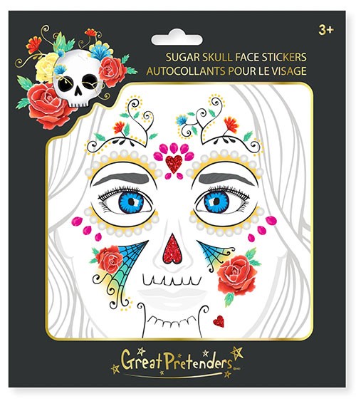 Day of the Dead Gesichtssticker für Kinder