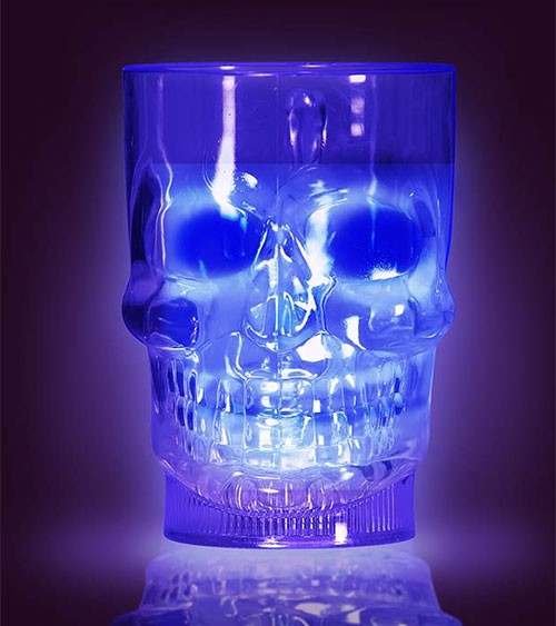 Totenkopf-Krug mit LED - 700 ml