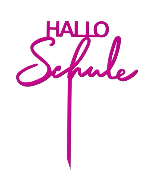 Dein Cake-Topper aus Acryl „Hallo Schule" - Farbwahl