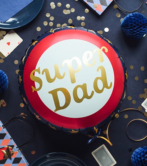 Runder Folienballon "Super Dad" - 45 cm