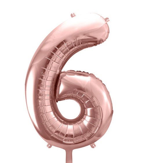 SuperShape Folienballon "6" - rosegold