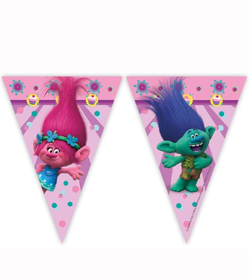 Wimpelgirlande "Trolls" - 2,3 m