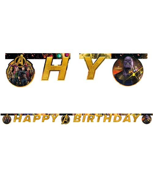 Happy Birthday-Girlande "Avengers Infinity War“ - 2 m
