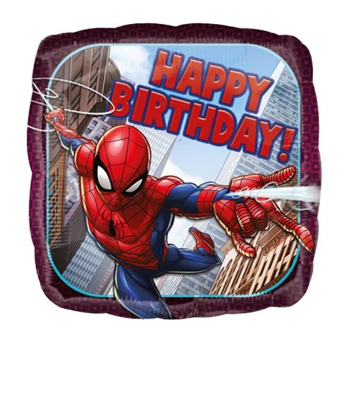 Eckiger Folienballon "Spider-Man" - Happy Birthday