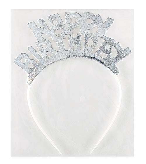 Tiara-Haarreif "Happy Birthday" - irisierend