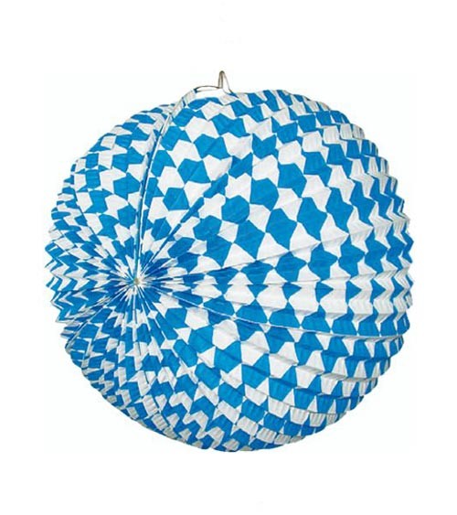 Papierlampion "Bayrisch Blau" - 31 cm