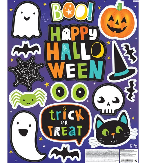 Fenstersticker "Halloween Friends" - 17-teilig