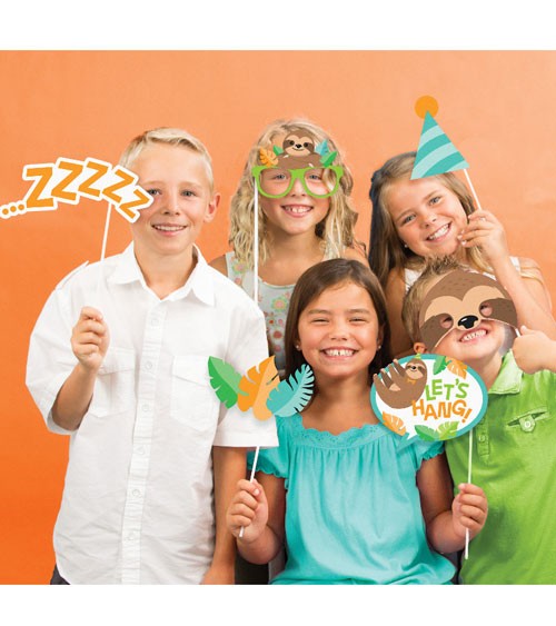 Photobooth-Props "Faultier-Party" - 10-teilig