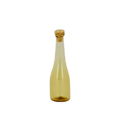 Glasflasche mit Korken - gelb - 1:12 - 3,3 cm