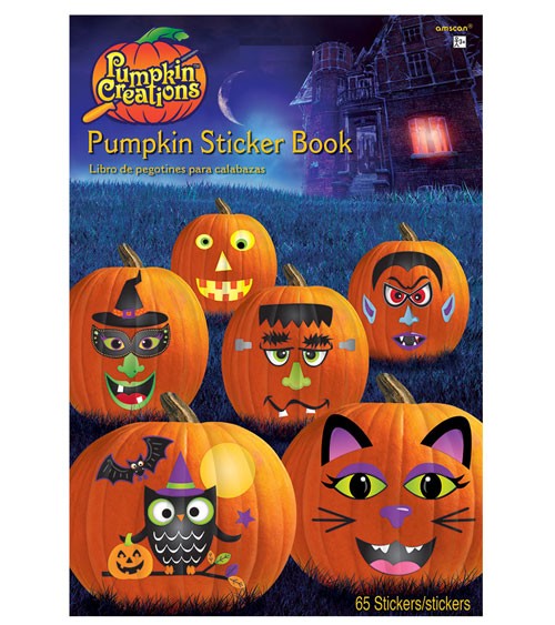 Stickerbuch für Halloween-Kürbisse - 65-teilig