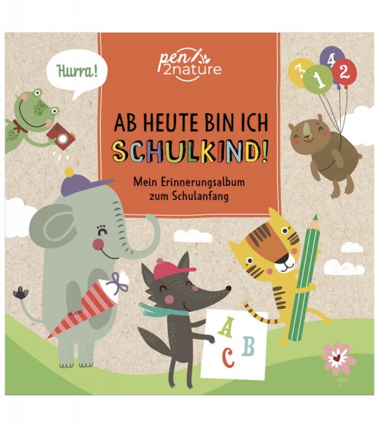 Ab heute bin ich Schulkind! - Erinnerungsalbum - 100% Recyclingpapier