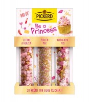 Pickerd Zucker-Streudekor "Be a Princess" - 3er Set - 77 g