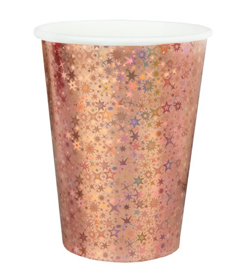 Pappbecher "Sparkling" - rosegold - 10 Stück