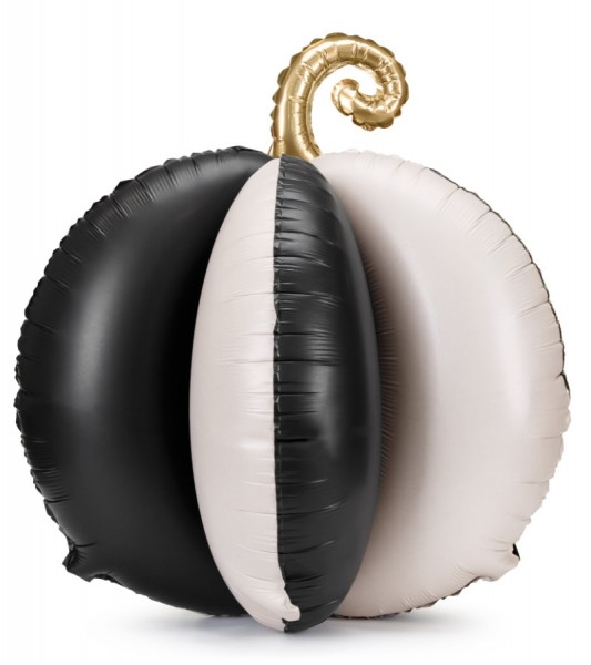 Stehender DIY-Folienballon "Kürbis" - schwarz & weiß - 58 x 58 cm