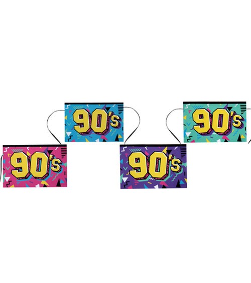 Wimpelgirlande "90's" - 5 m