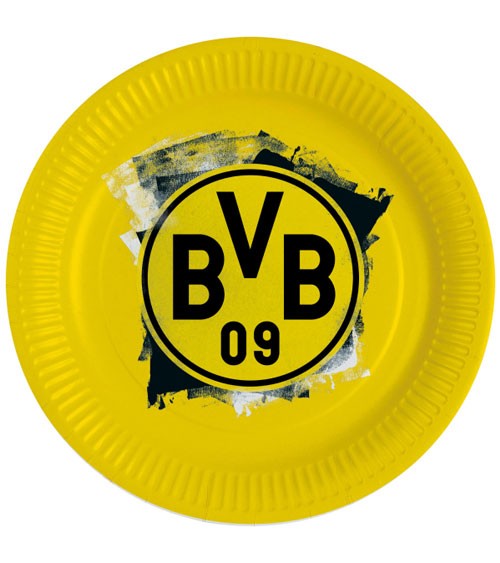Pappteller "BVB Dortmund" - 8 Stück