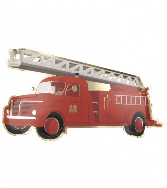 Feuerwehr-Pappteller - 8 Stück