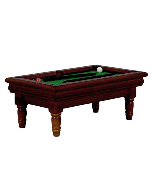 Kleiner Billiardtisch aus Nussbaum - 16,5 x 6,5 x 9,5 cm