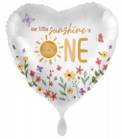 Herz-Folienballon "Our little Sunshine is ONE"