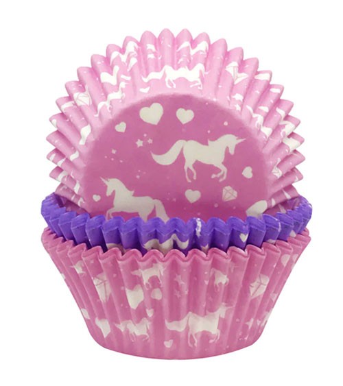 Muffinförmchen-Set "Einhorn" - lavendel, rosa - 75 Stück