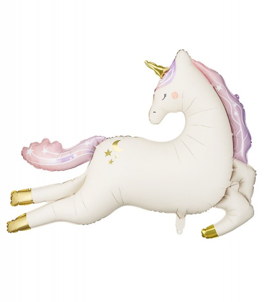 Folienballon "Einhorn" - creme - 113 x 83 cm