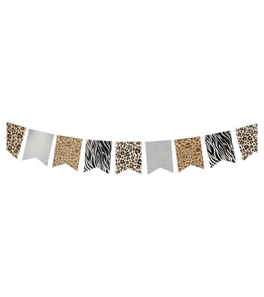 Wimpelgirlande "Animal Print" - 2 m