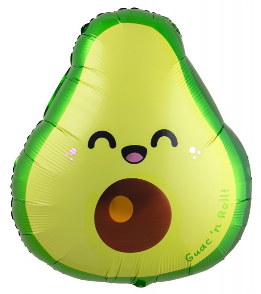 Shape-Folienballon "Kawaii Party - Avocado" - 52 x 60 cm