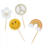 Cake-Picks "Groovy" - 12-teilig