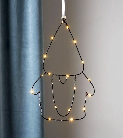 LED-Leuchtsilhouette "Santa" - 24 x 37 cm