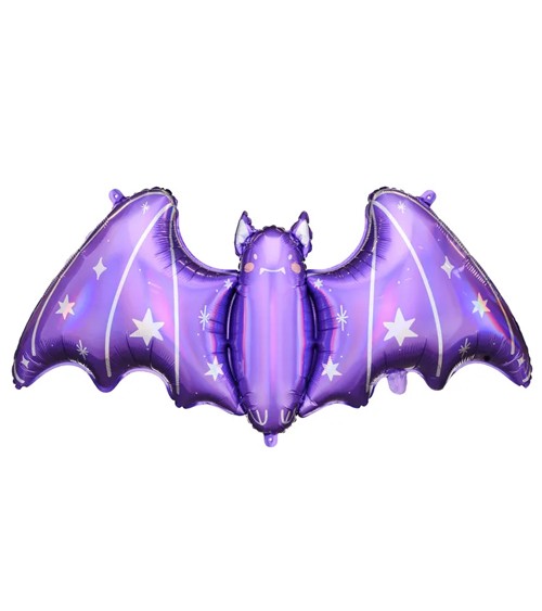 SuperShape-Folienballon "Fledermaus" - lila - 119,5 x 51 cm