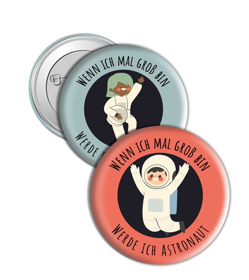 Dein Button "Astronauten" - Wunschtext