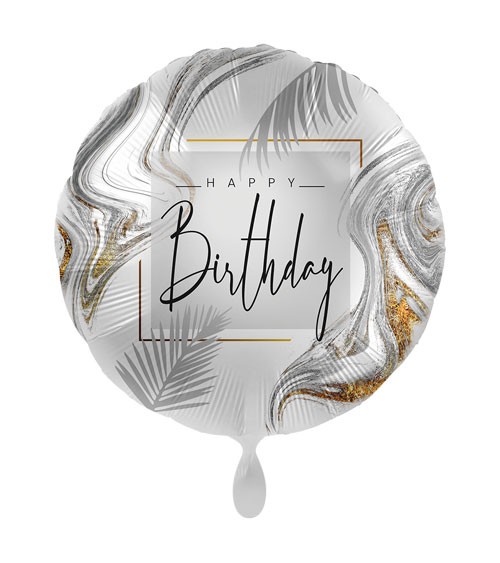 Folienballon "Modern Silver Birthday" - 43 cm