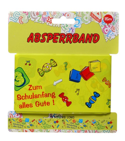 Absperrband "Schulanfang" - 7,5 cm x 15 m