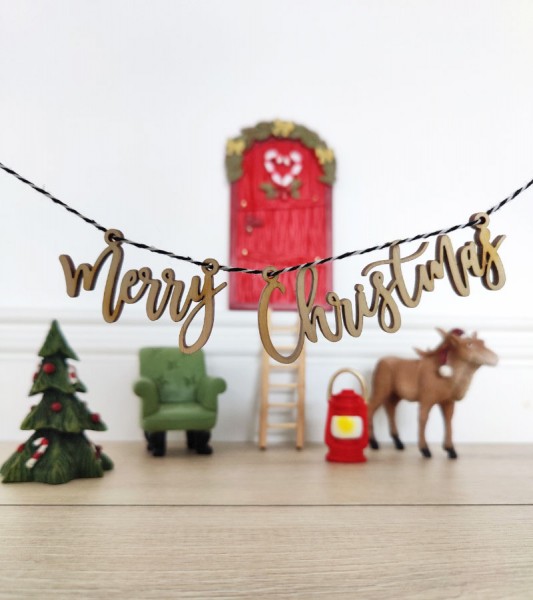 DIY Mini-Schriftzuggirlande "Merry Christmas"