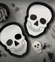Shape-Pappteller "Totenkopf" - 8 Stück