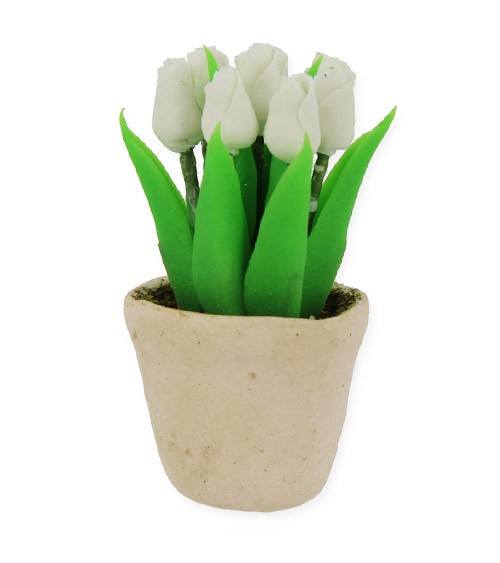 Mini Tulpentopf - weiß - 3,5 cm