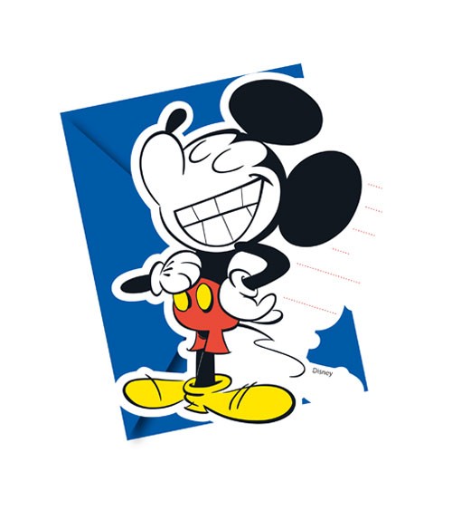 Einladungskarten "Mickey Mouse Comic“ - 6 Stück