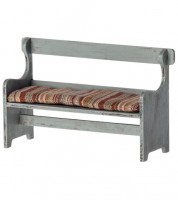 Holzbank mit Sitzkissen - Micro - 11,4 x 7,5 cm