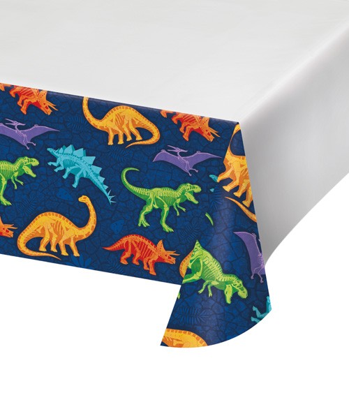 Tischdecke aus Kunststoff "Bright Dino" - 121 x 223 cm
