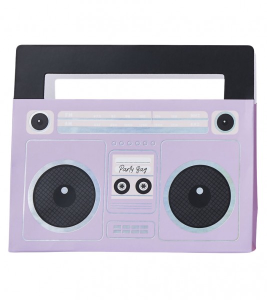 Partytüten aus Papier "Boombox" - 5 Stück